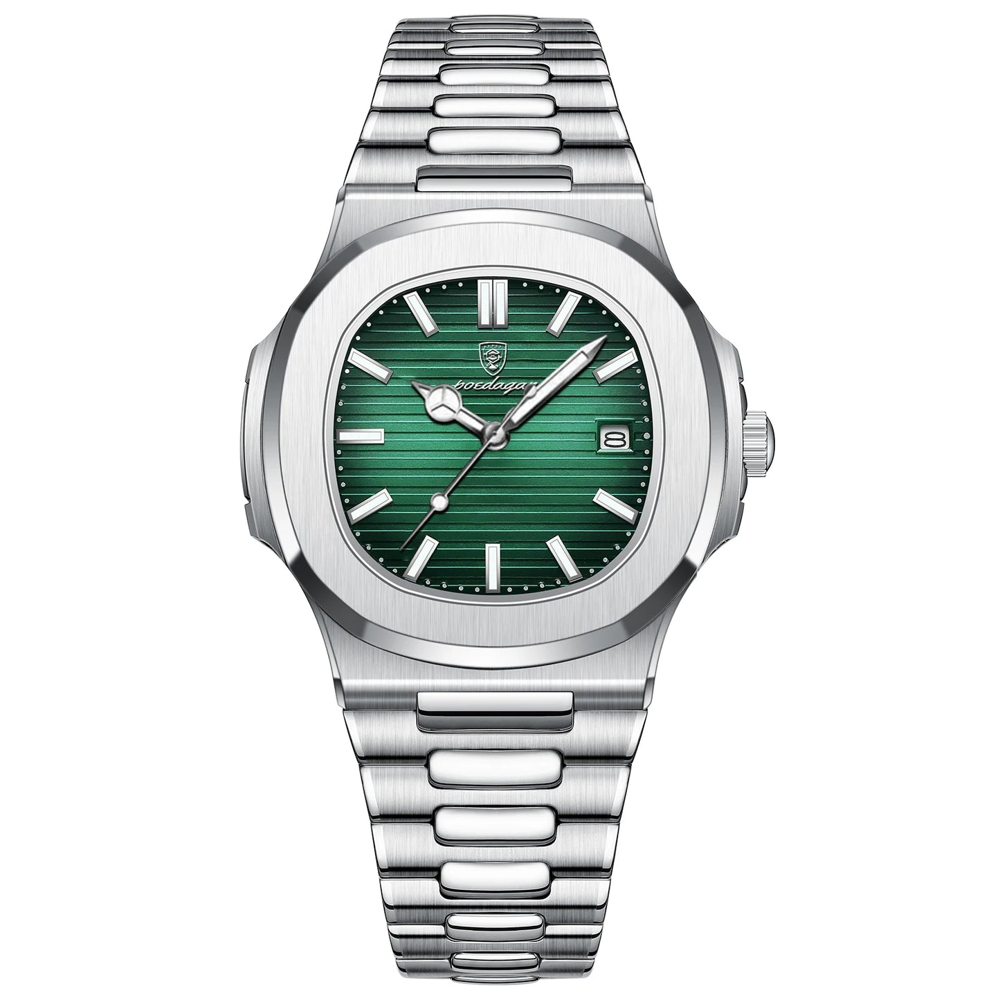 POEDAGAR Luxury Men's Sports Watch — Waterproof Luminous Quartz Wristwatch with Square Dial & Date