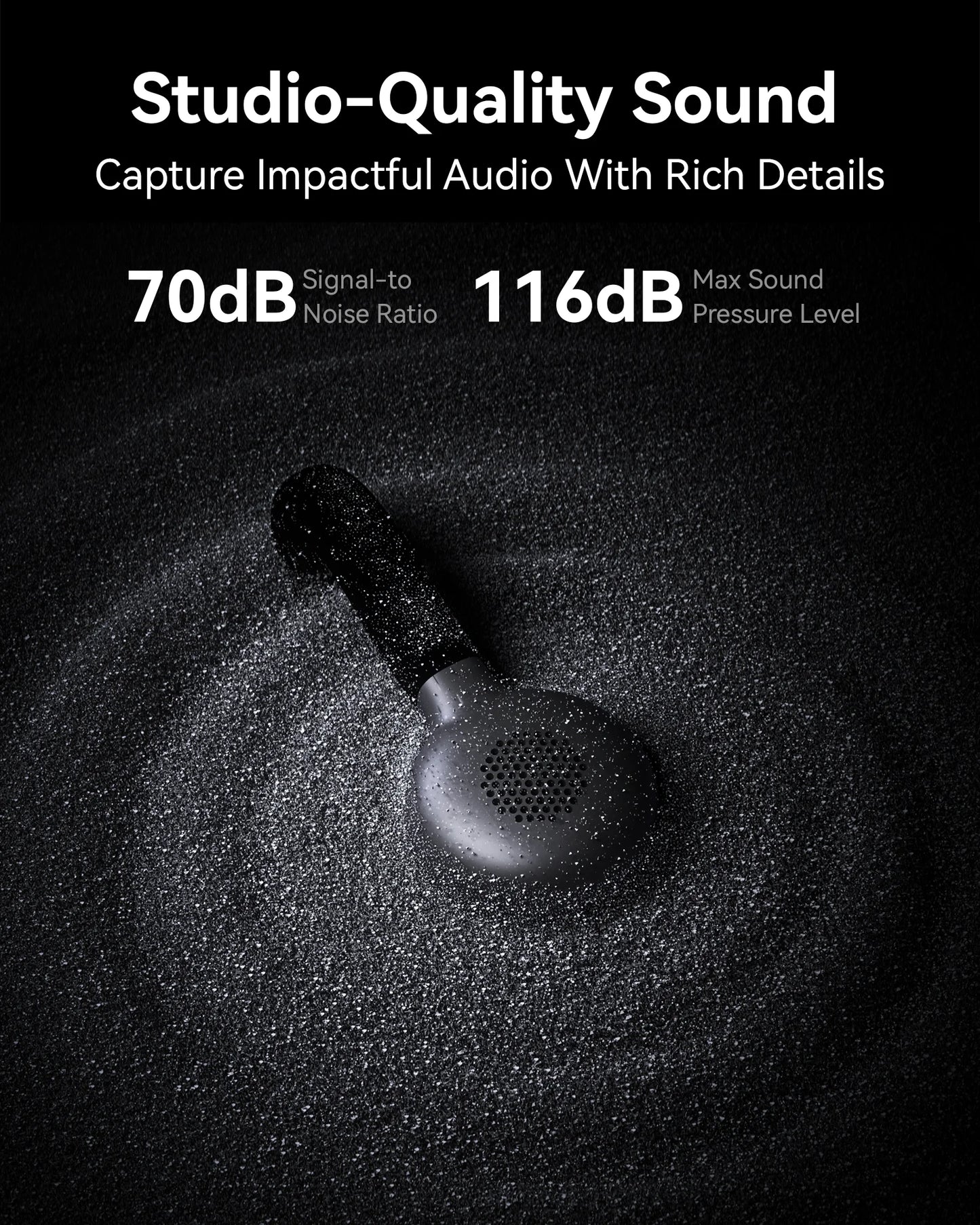 Hollyland Lark M2S Wireless Microphone, Noise Cancellation, for iPhone, Android, PC, Photography, Vlog, Interview