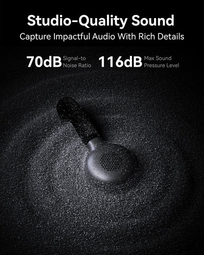 Hollyland Lark M2S Wireless Microphone, Noise Cancellation, for iPhone, Android, PC, Photography, Vlog, Interview