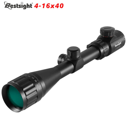 4-16x40 AOE Hunting Riflescope — Red & Green Illuminated Dot Scope for Airsoft & Sniper Rifles