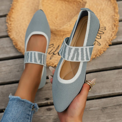 Women's Ballet Flats – Elegant Low Heel Sneakers with Pointed Toe by Socofy, Comfortable Casual Shoes on Sale