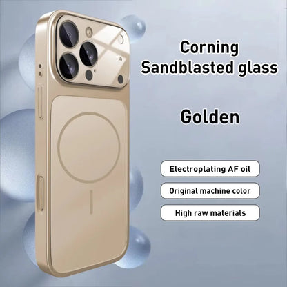 Nano Matte Glass iPhone Case - Magnetic MagSafe Armor Cover for iPhone 11-17 Pro Max, Air & Wireless Charging