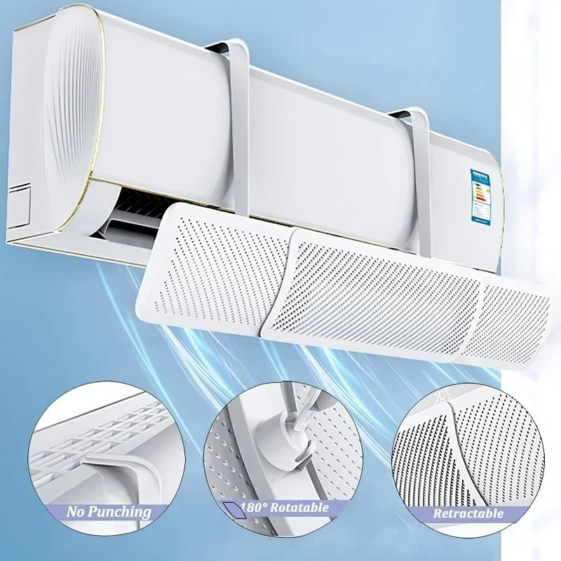 Adjustable Air Conditioning Windshield – Anti-Direct Blowing Vent Deflector & Dust Cover for AC Outlets