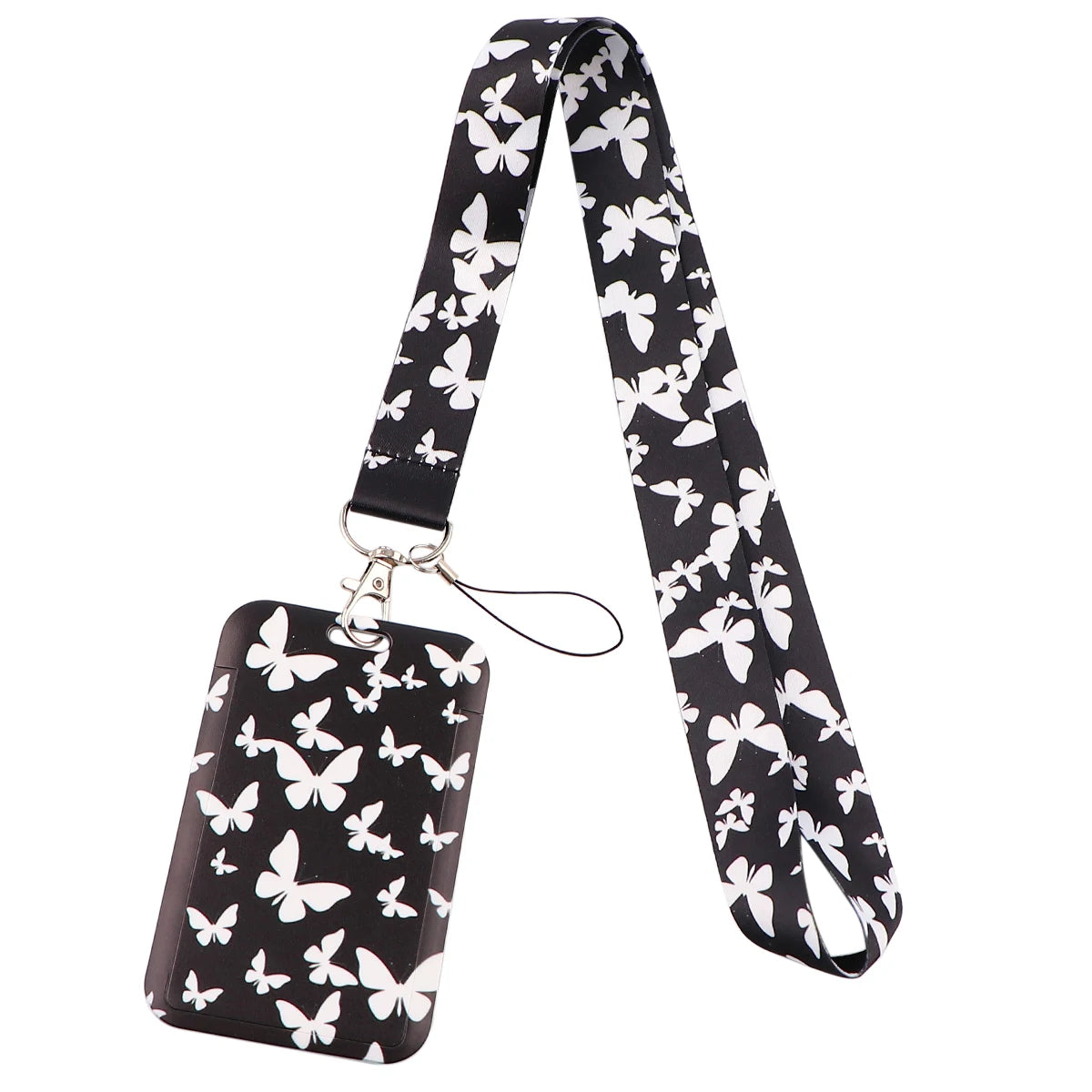 Cartoon Butterfly Lanyard for Keys – Neck Strap ID Badge Holder, Phone USB Keychain Accessories
