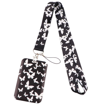 Cartoon Butterfly Lanyard for Keys – Neck Strap ID Badge Holder, Phone USB Keychain Accessories