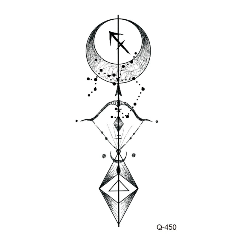 Waterproof Temporary Tattoo Stickers - Mini Black Rose, Butterfly, Arrow, Flower, Wings, Maori, and Snake Designs for Wrist and Neck