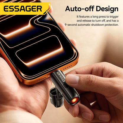 Essager 2-in-1 Type-C Mini Lighter - Portable USB-C Electric Lighter with Air Blowing Function for Outdoor Safety