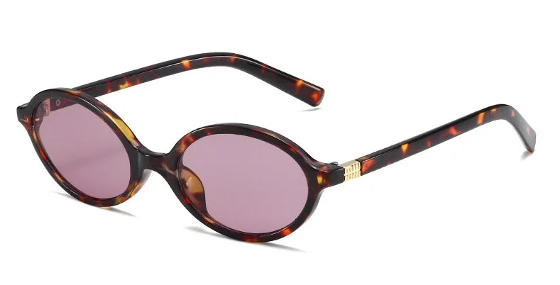 Fashion Oval Retro Sunglasses for Women – Simple Literary Design, Small Frame UV400 Luxury Travel Eyewear