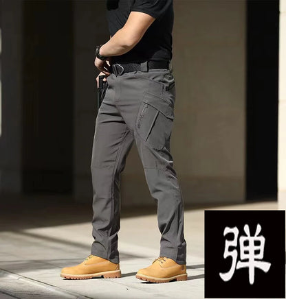 Men's Spring & Autumn Cargo Pants — Elastic Outdoor Trousers for Hiking, Trekking, Camping, Running & Cycling