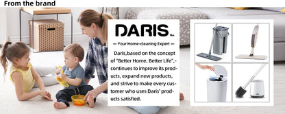 Hands-Free Flat Floor Mop & Bucket Set – Professional Home Cleaning System with Washable Microfiber Pads for Hardwood