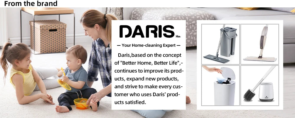 Hands-Free Flat Floor Mop & Bucket Set — Professional Home Cleaning System with Washable Microfiber Pads for Hardwood Floors