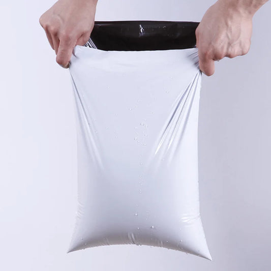 50PCS White Courier Bags – Self-Adhesive Plastic Mailing & Shipping Envelopes