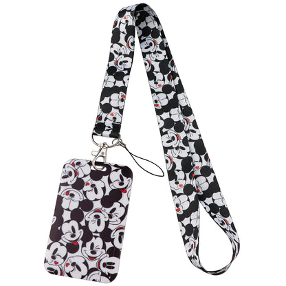 Cartoon Stitch Credential Holder Lanyard – Cute Neck Strap for Keychain, Pass & Credit Card Holder Accessories