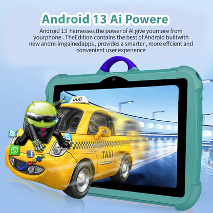 7-Inch Kids Tablet PC – Android 13, Quad-Core, 4GB RAM & 64GB ROM, Educational Learning Tablet for Children