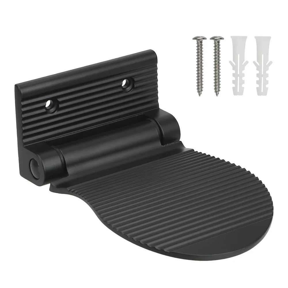 Bathroom Shower Footrest – Wall-Mounted Aluminium Alloy Pedestal Footstool, Anti-Slip Foot Pedal in Black or Silver