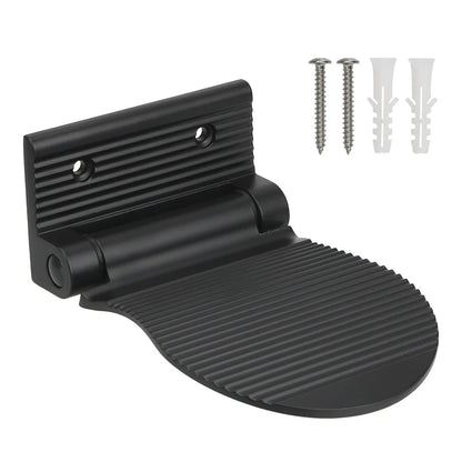 Bathroom Shower Footrest – Wall-Mounted Aluminium Alloy Pedestal Footstool, Anti-Slip Foot Pedal in Black or Silver