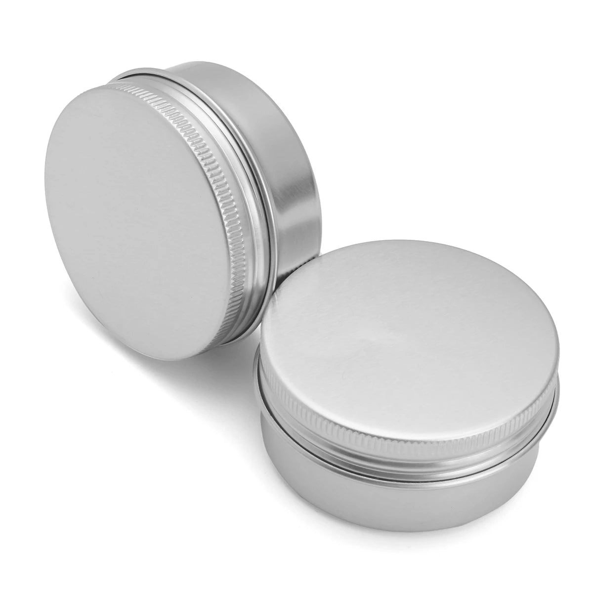 50PCS Aluminum Tin Jars – 5g to 100g Metal Containers for Cosmetic Creams, Lip Balm & Face Care