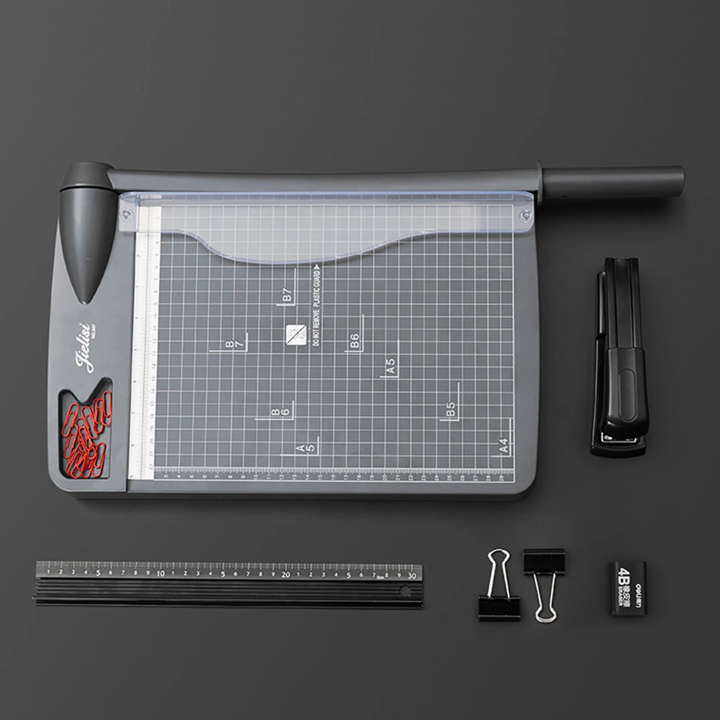 JIELISI Mini A4 Paper Trimmer — Desktop Guillotine Cutter with Safety Cutter Head for Precise Paper Cutting
