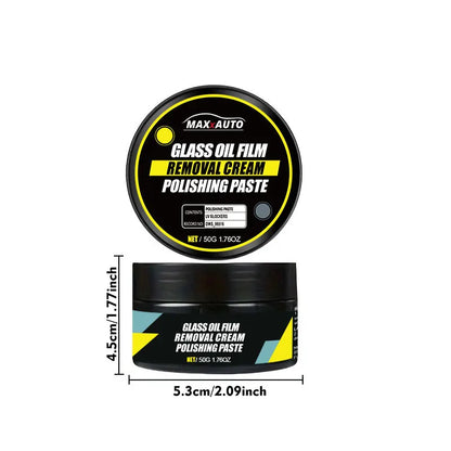 Car Glass Polish & Coating Kit – Windshield Oil Film Remover, Water Repellent & Anti-Rain Hydrophobic Cleaner