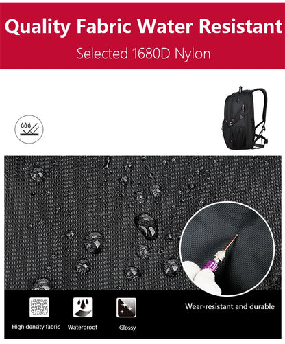 Swiss Multifunctional 17 Inch Laptop Backpack – Durable Travel Bag with USB Charging Port, Water-Resistant College Bookbag