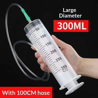 20–550ml Large Capacity Syringe - Durable Oil Extractor & Glue Dispensing Tool for Laboratory Use