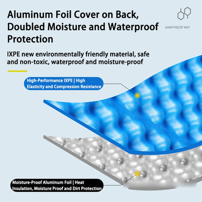 Aluminum Foil Camping Sleeping Pad - Thick Insulated Foldable Mat for Hiking & Backpacking