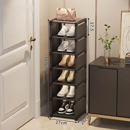 Stackable Shoes Rack Organizer – Multi-Layer Adjustable Shoe Cabinet for Space Saving Home Storage