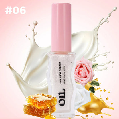 Fruit Honey Essence Lip Oil - Sexy Plump Jelly, Strawberry Tinted, Waterproof Moisturizing Lip Gloss