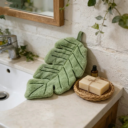 Banana Leaf Hanging Hand Towel - Decorative Kitchen & Bathroom Wipe Cloth