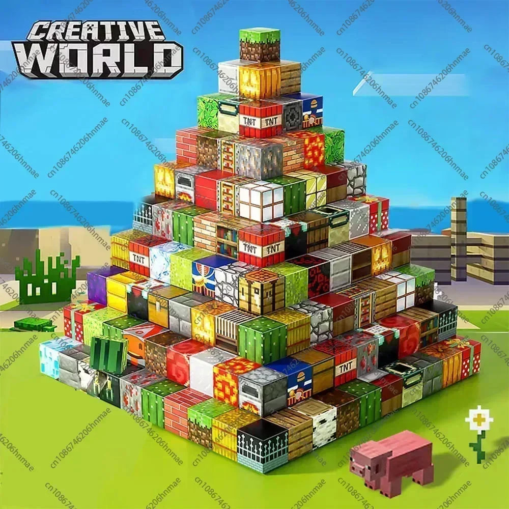 Magnetic Building Blocks Cube Set – STEM DIY Toy for Kids 3+, Boys & Girls, Sensory Model Gift
