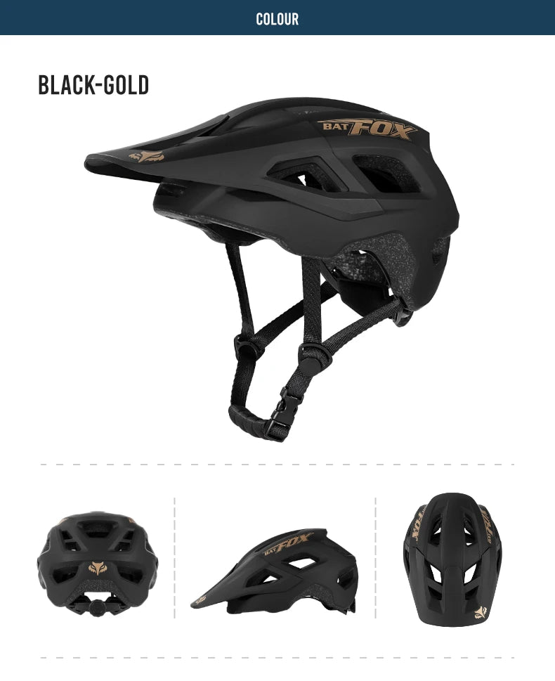 BATFOX Men's Cycling Helmet – MTB Mountain Bike Racing Helmet, Speedframe Casco para Bicycle