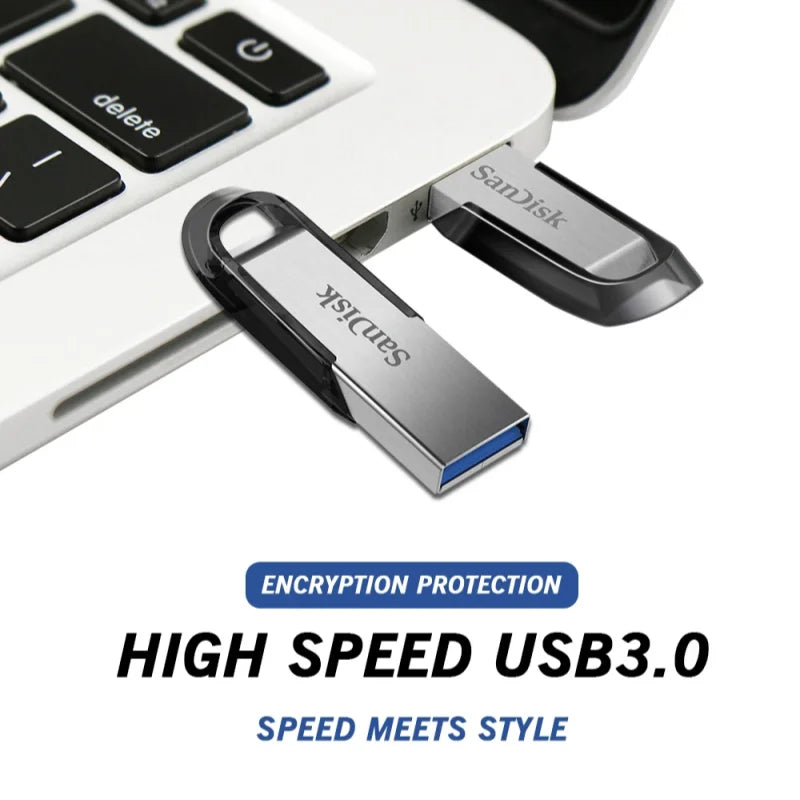 SanDisk CZ73 USB 3.0 Flash Drive - Metal Pen Drive 16GB–512GB Up to 150MB/s Read Speed