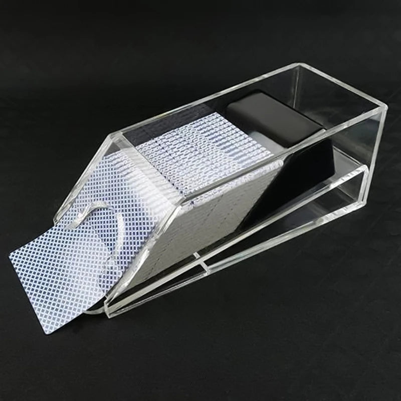 4/6-Deck Acrylic Blackjack Dealing Shoe – Durable Poker Dealer Equipment & Card Game Supply
