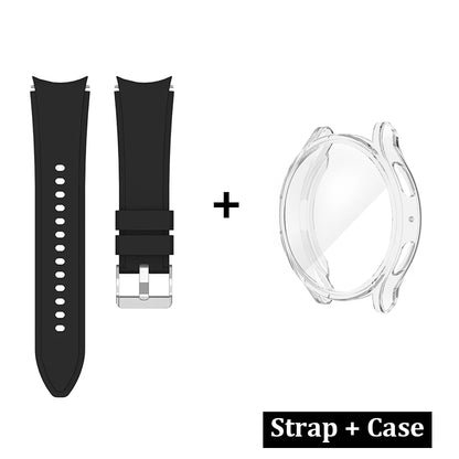 Samsung Galaxy Watch 4/5/6/7 TPU Protective Case - All-Around Cover with Sport Band for Galaxy Watch 6 Classic 43/47mm