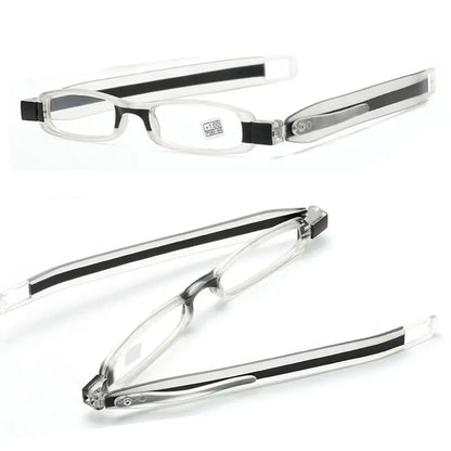 Folding Ultra-Light Resin Reading Glasses for Men and Women – 360 Degree Rotation Fashion Eyeglasses for Office & Computer Use | Presbyopia Glasses