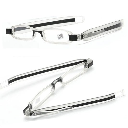 Folding Ultra-Light Resin Reading Glasses for Men and Women – 360 Degree Rotation Fashion Eyeglasses for Office & Computer Use | Presbyopia Glasses