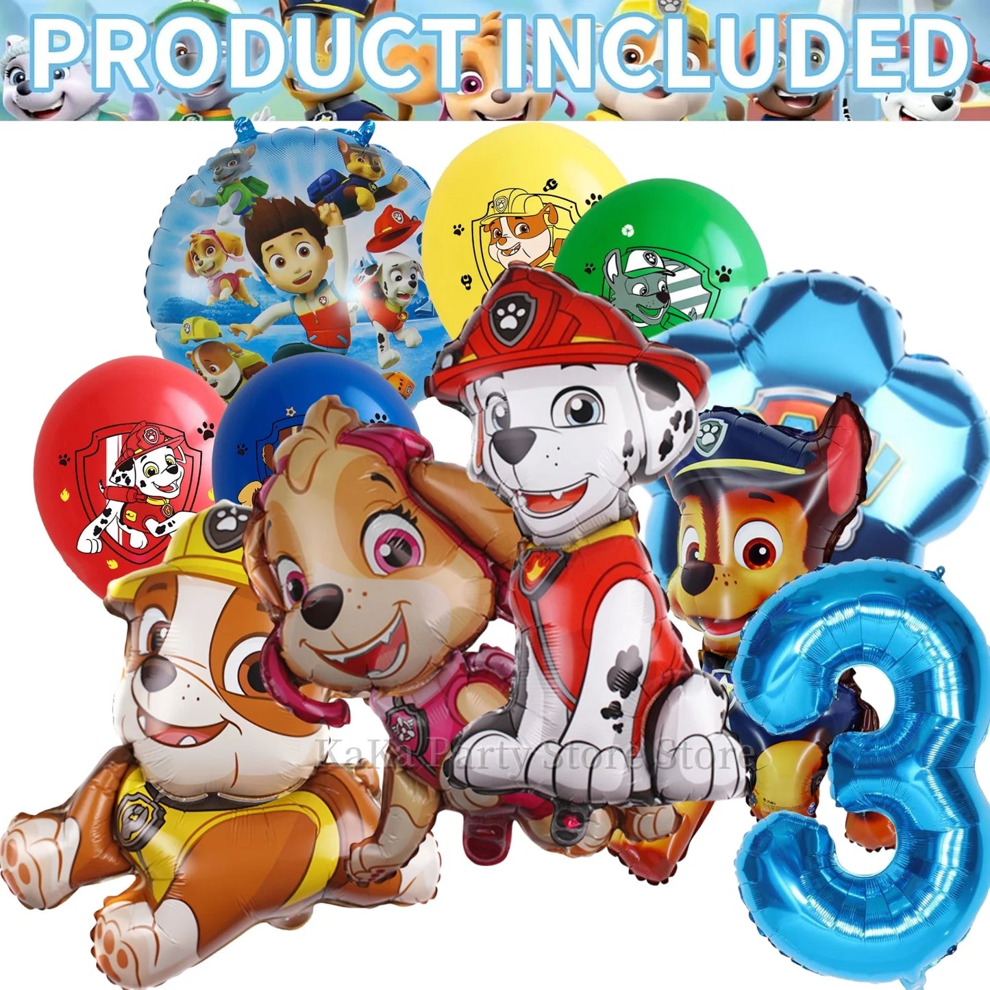 PAW Patrol Birthday Party Supplies Set – Tablecloth, Plates, Cups & Balloons Kids Party Decor for Birthday, Baby Shower & Favors