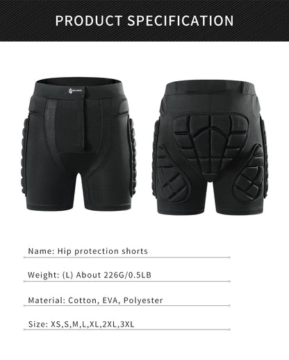 WOSAWE Motorcycle Shorts - Skating Hip Protector, MTB Motocross Padded Shorts, Skiing and Snowboarding Protective Gear