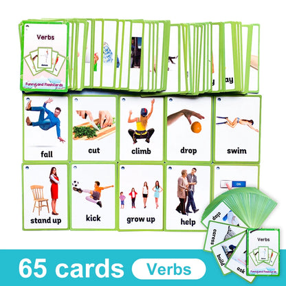 Kids English Vocabulary Flashcards - 26 Themes Fruits Animals Vehicles & Learning Activity Cards