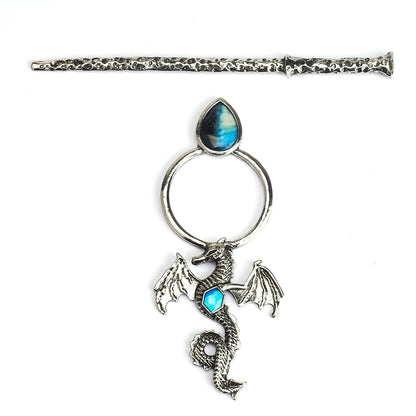 Vintage Viking Dragon Hair Accessory - Gothic Punk Headwear for Women & Cosplay