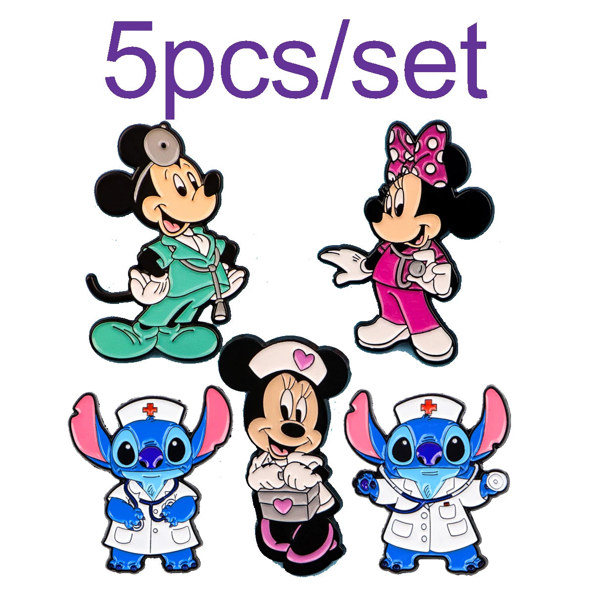 5pcs Medical Series Enamel Pin Set – Doctor & Nurse Brooches, Metal Lapel Pins for Backpack, Accessories & Gifts