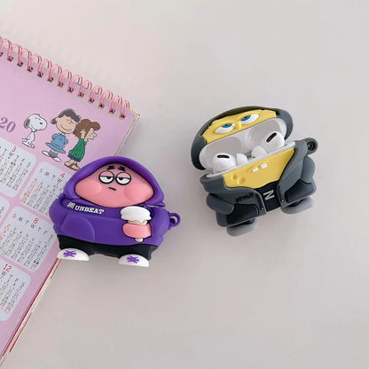 Cute Cartoon Sponge Patrick Silicone Case – Earphone Cover for AirPods 1, 2, 3, Pro & Pro 2 Accessories