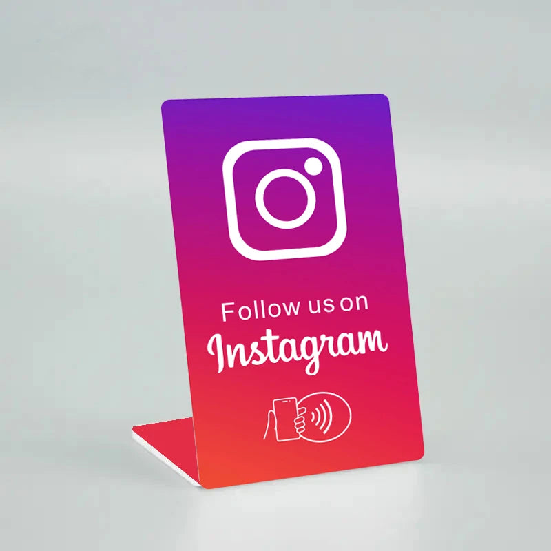Instagram NFC Stand Display – Social Media APP Review Card for Google, Facebook & WhatsApp