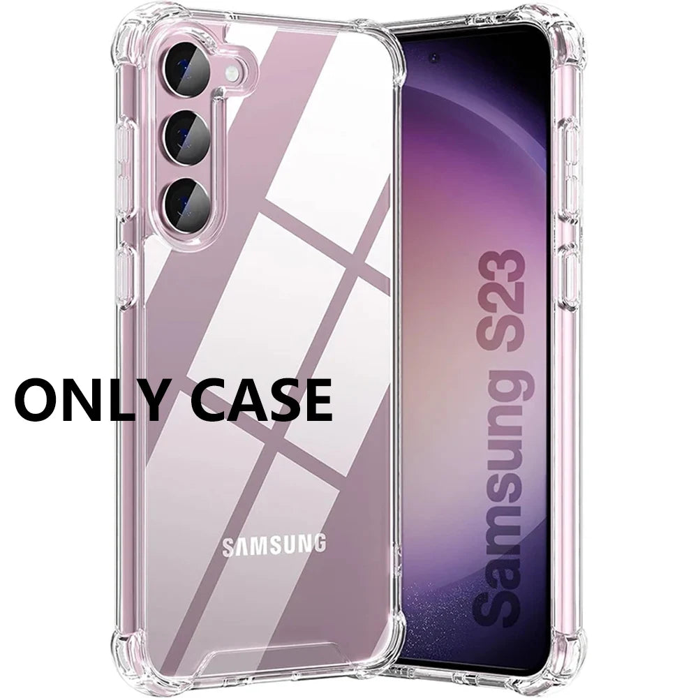 Hybrid Shockproof Clear Hard Case for Samsung Galaxy S25/S24/S23/S22 Plus/S22 Ultra/S21 FE & A56/A36/A54/A34/A53/A33