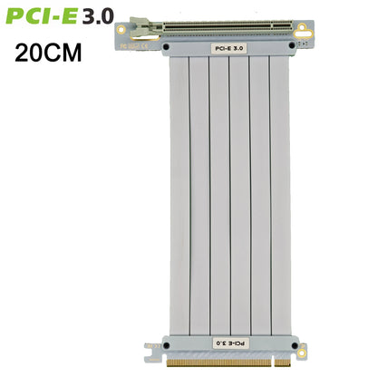 PCIe x16 GPU Riser Cable - Gen 3.0/4.0 Double Reverse Graphics Card Extension with Gold-Plated Connector