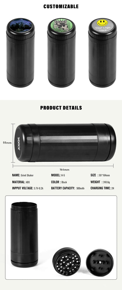 2-in-1 Electric Tobacco Grinder & Filler — High Power 500mAh USB Rechargeable Automatic Shaker Smoking Accessory