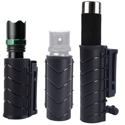 Tactical Molle Baton Pouch - Open Top Duty Holster for Pepper Spray, Flashlight & Outdoor Hunting Accessories