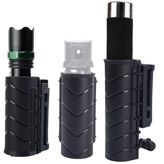 Tactical Molle Baton Pouch - Open Top Duty Holster for Pepper Spray, Flashlight & Outdoor Hunting Accessories