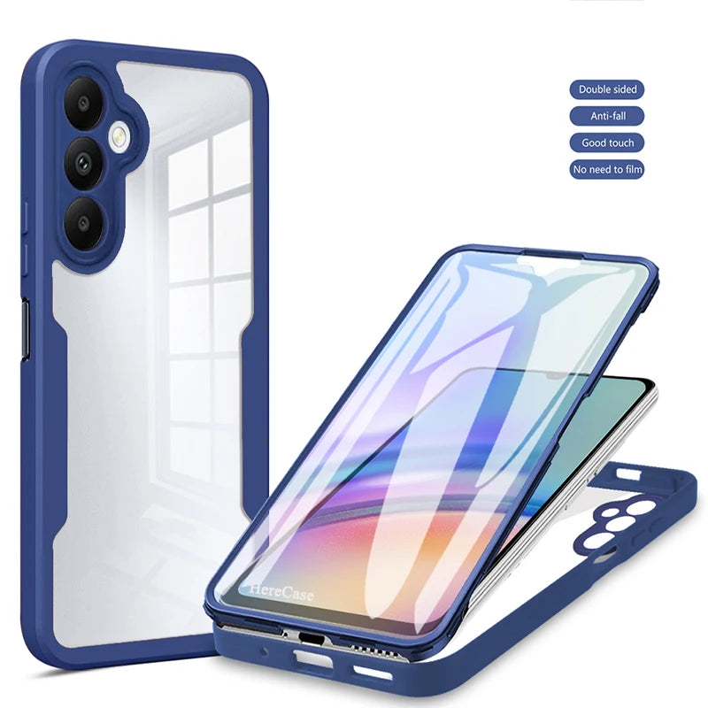 360° Full Body Screen Protector Case for Samsung Galaxy A Series - Transparent Shockproof Protective Cover