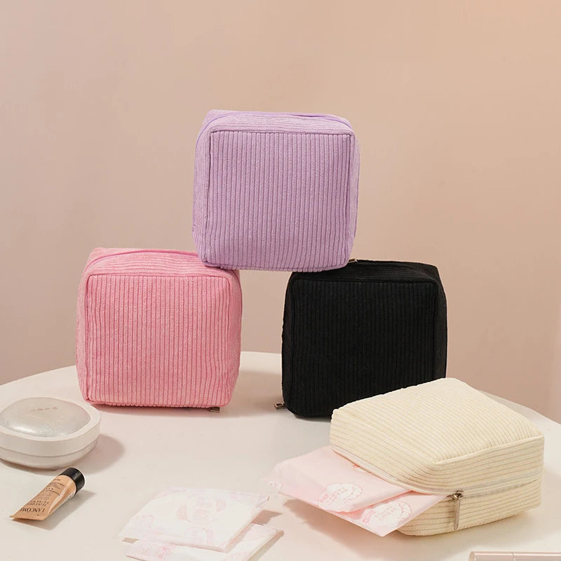 Sanitary Napkin Organizer Bag - Portable Multifunctional Travel Pouch for Makeup, Lipstick & Small Accessories